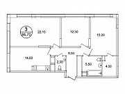 3-комнатная квартира, 84 м², 6/9 эт. Москва