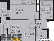 1-комнатная квартира, 38 м², 6/14 эт. Москва