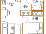 1-комнатная квартира, 38 м², 18/22 эт. Санкт-Петербург