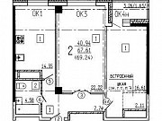 2-комнатная квартира, 69 м², 8/13 эт. Воронеж