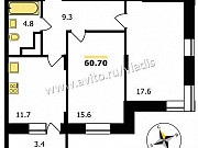 2-комнатная квартира, 61 м², 3/19 эт. Владимир