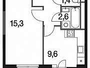 1-комнатная квартира, 34 м², 13/20 эт. Москва