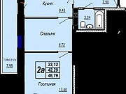 2-комнатная квартира, 46 м², 23/25 эт. Ижевск