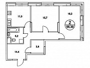 2-комнатная квартира, 66 м², 1/25 эт. Москва