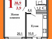 1-комнатная квартира, 42 м², 1/10 эт. Псков