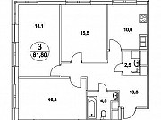 3-комнатная квартира, 81 м², 25/25 эт. Москва