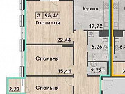 3-комнатная квартира, 95 м², 4/18 эт. Красноярск