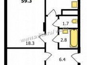 2-комнатная квартира, 59 м², 17/17 эт. Владимир