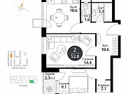 2-комнатная квартира, 52 м², 5/24 эт. Москва