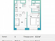 1-комнатная квартира, 29 м², 13/30 эт. Москва