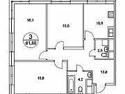 3-комнатная квартира, 81 м², 13/25 эт. Москва