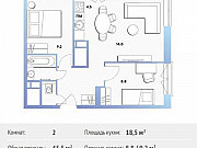 2-комнатная квартира, 45 м², 26/30 эт. Москва