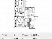 1-комнатная квартира, 45 м², 25/29 эт. Москва