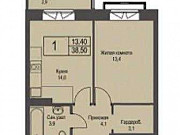 1-комнатная квартира, 38 м², 4/12 эт. Новосибирск