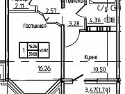 1-комнатная квартира, 40 м², 13/17 эт. Оренбург