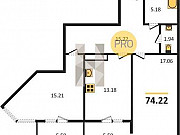 2-комнатная квартира, 74 м², 10/24 эт. Самара