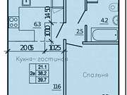 2-комнатная квартира, 39 м², 13/16 эт. Киров