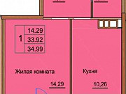 1-комнатная квартира, 33 м², 13/14 эт. Пермь