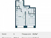 1-комнатная квартира, 40 м², 6/29 эт. Москва