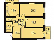 3-комнатная квартира, 88 м², 2/10 эт. Томск