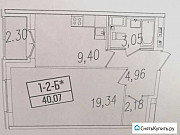 1-комнатная квартира, 40 м², 10/19 эт. Санкт-Петербург