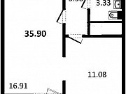 1-комнатная квартира, 35 м², 18/25 эт. Екатеринбург