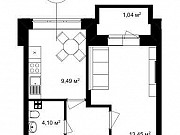 1-комнатная квартира, 35 м², 2/3 эт. Москва