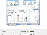 2-комнатная квартира, 41 м², 12/13 эт. Москва