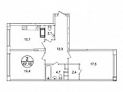 2-комнатная квартира, 67 м², 6/9 эт. Москва