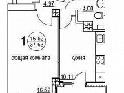 1-комнатная квартира, 37 м², 8/12 эт. Тольятти