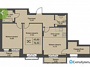 3-комнатная квартира, 76 м², 10/12 эт. Новосибирск