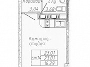 1-комнатная квартира, 23 м², 9/22 эт. Санкт-Петербург