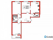 3-комнатная квартира, 86 м², 21/23 эт. Санкт-Петербург