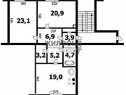 3-комнатная квартира, 86 м², 2/6 эт. Новосибирск