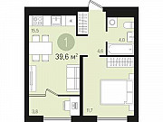 1-комнатная квартира, 39 м², 4/14 эт. Видное