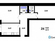 2-комнатная квартира, 66 м², 1/4 эт. Томск