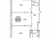 2-комнатная квартира, 65 м², 2/9 эт. Москва