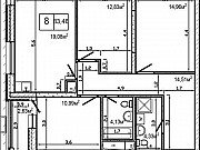 3-комнатная квартира, 82 м², 3/23 эт. Москва