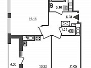 2-комнатная квартира, 48 м², 9/15 эт. Санкт-Петербург