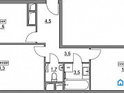 2-комнатная квартира, 62 м², 3/17 эт. Москва