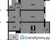 3-комнатная квартира, 81 м², 7/17 эт. Красноярск