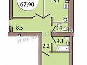 2-комнатная квартира, 69 м², 5/10 эт. Калининград