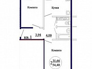 2-комнатная квартира, 54 м², 10/10 эт. Магнитогорск