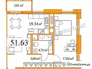 1-комнатная квартира, 51 м², 5/13 эт. Санкт-Петербург