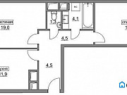 2-комнатная квартира, 62 м², 4/22 эт. Москва