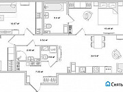 3-комнатная квартира, 91 м², 7/14 эт. Санкт-Петербург