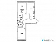 2-комнатная квартира, 68 м², 21/25 эт. Москва