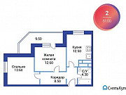 2-комнатная квартира, 61 м², 25/25 эт. Красногорск