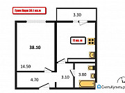 1-комнатная квартира, 38 м², 17/17 эт. Воронеж