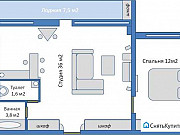 2-комнатная квартира, 54 м², 2/17 эт. Москва